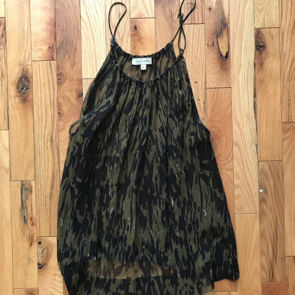 Nili Lotan silk top xs